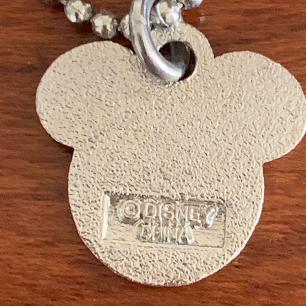 Tiny Crystalled Mickey Mouse Necklace - image 2